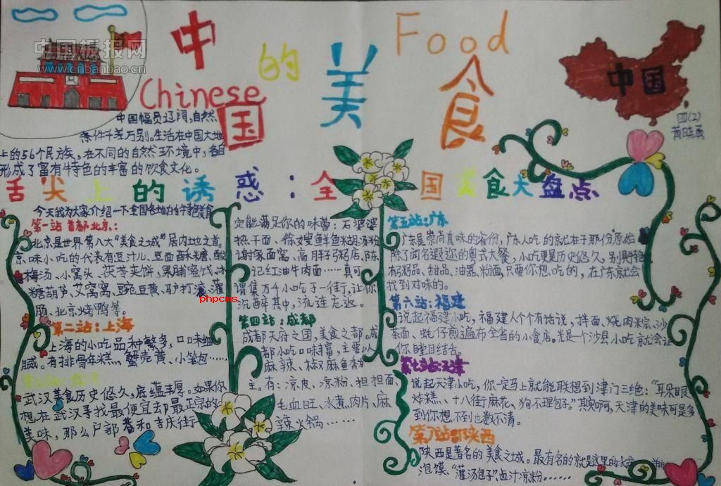中国美食手抄报图片