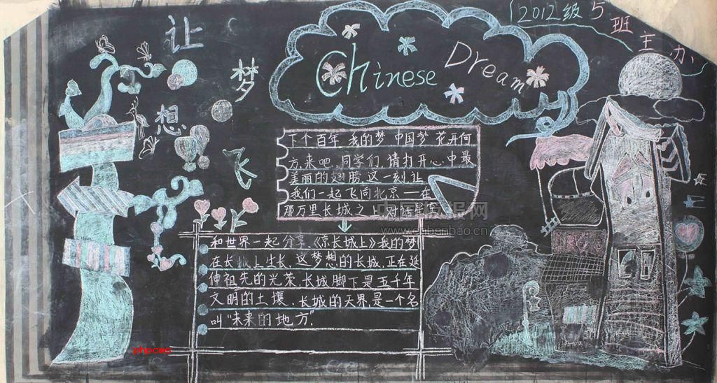 我的中国梦黑板报模板