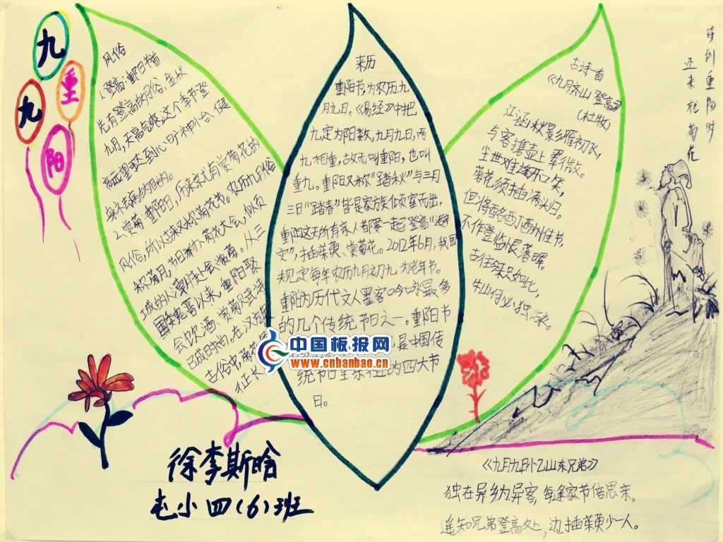 2012重阳节手抄报