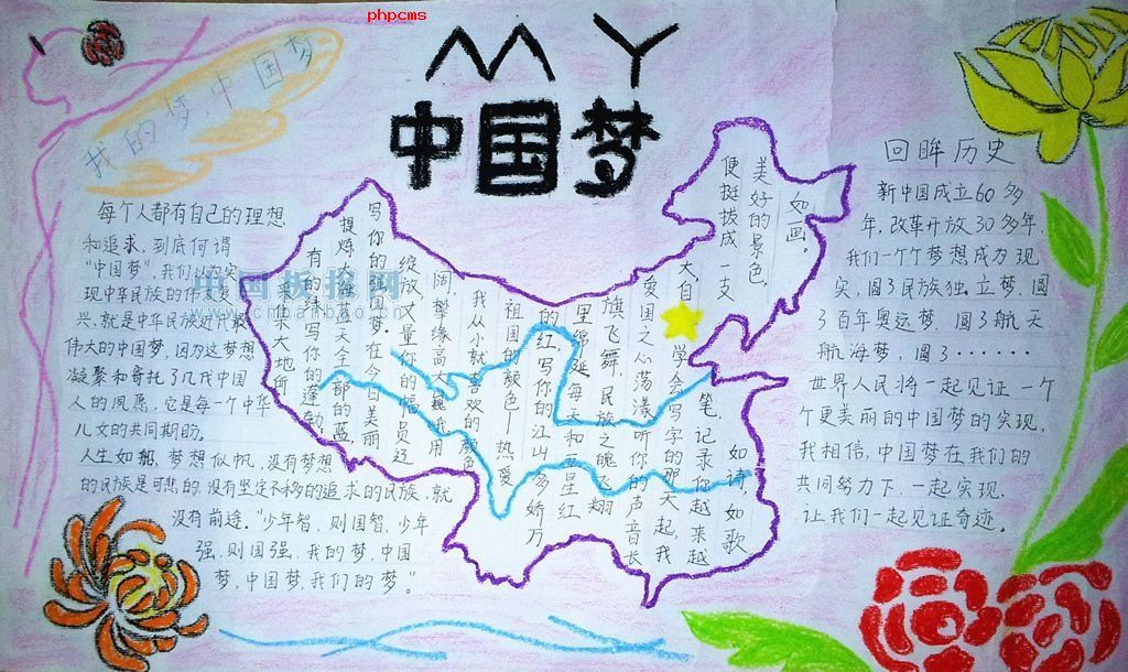我的中国梦小学生手抄报
