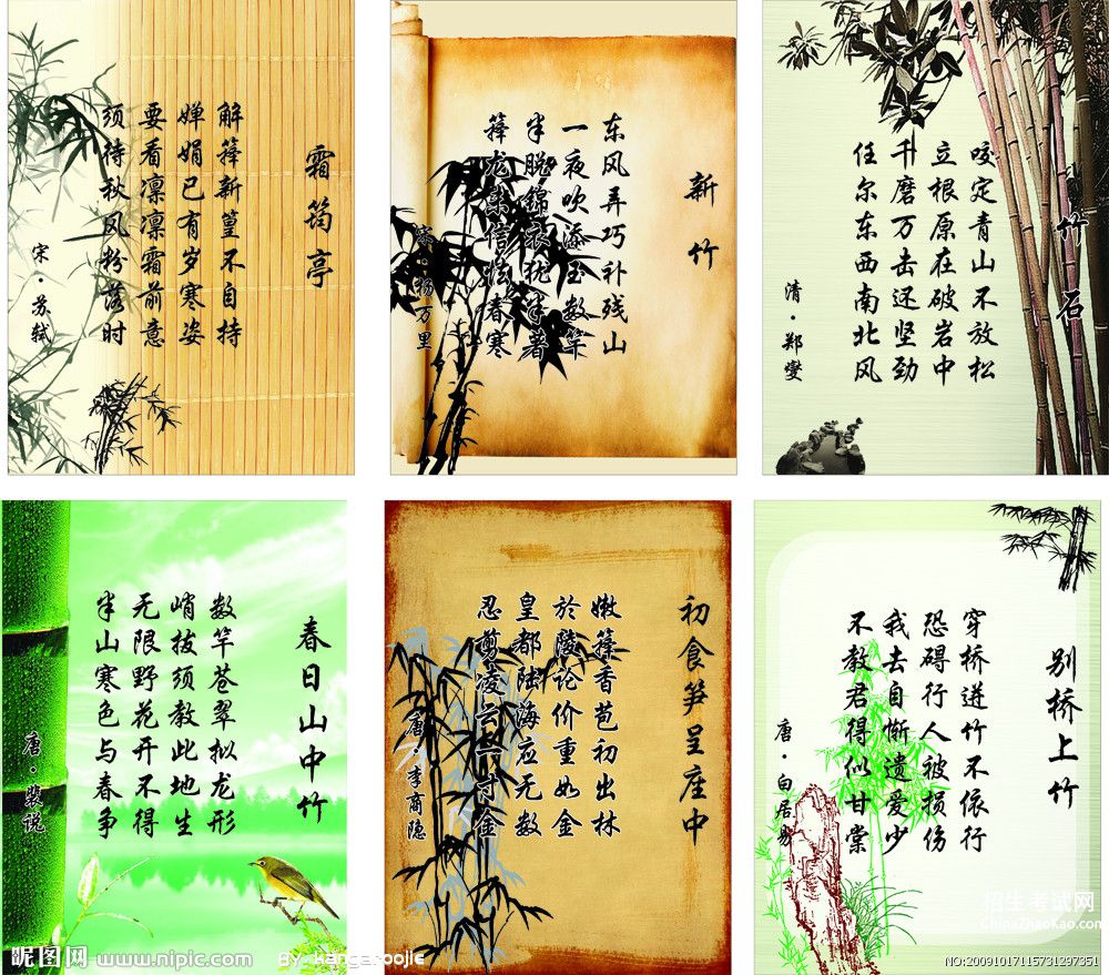 关于竹子的诗句古诗