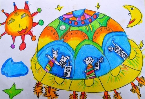 中班幼儿绘画图片大全太空人