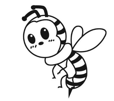 勤劳的蜜蜂的绘画步骤