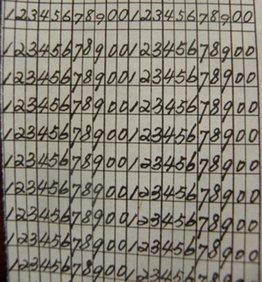 阿拉伯数字钢笔书法2